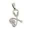 Non-Tarnish 201 Stainless Steel Pendants, Stethoscope, Stainless Steel Color, 30x21.5x1.5mm, Hole: 8x4mm