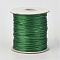 Eco-Friendly Korean Waxed Polyester Cord, Dark Green, 1mm, about 169.51~174.98 Yards(155~160m)/Roll