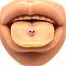 Luminous Alien 304 Stainless Steel with Resin Tongue Rings, Stainless Steel Color, Medium Orchid, 12mm
