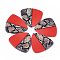 Resin Pendants, Imitation Snake Skin, Triangle, Red, 45~46x46.5x3mm, Hole: 3mm