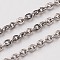 Tarnish Resistant 304 Stainless Steel Rolo Chains, Belcher Chain, Soldered, Stainless Steel Color, 2x1.5mm