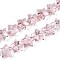 Baking Paint Glass Beads Strands, Star & Bowknot, Flamingo, 13.5~14x14~15x7.5~8.5mm, Hole: 0.8~0.9mm, about 49~50pcs/strand, 23.62~24.02 inch(60~61cm)