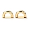 Zinc Alloy D Clasps, for Webbing, Strapping Bags, Garment Accessories, Light Gold, 2.7x1.95x0.8cm, Inner Diameter: 1.35x1.2cm