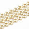 Electroplate Non-magnetic Synthetic Hematite Beads Strands, Cross, Golden Plated, 6x6x2mm, Hole: 1mm, about 65pcs/strand, 15.7 inch