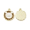 Alloy Enamel Pendants, Light Gold, Lion Charms, Dark Light Goldrod, 16.5x14.5x1.7mm, Hole: 1.5mm