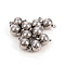 Tarnish Resistant 201 Stainless Steel Magnetic Clasps with Loops, Round, Stainless Steel Color, 13.3x8mm, Hole: 2mm