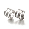 Anti-Tarnish 304 Stainless Steel Ear Cuff Findings, C-Shaped, Stainless Steel Color, 10x10mm, Hole: 0.9mm