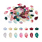 140Pcs 14 Style Transparent Baking Painted Glass Pendants, Handmade Transparent Lampwork Pendants, with Gold Foil
, Ginkgo Leaf Charms, Mixed Color, 15~28x17~20x3.5~4.5mm, Hole: 1~1.2mm, about 10pcs/style