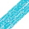 Transparent Electroplate Glass Beads Strands, Faceted, Rondelle, AB Color Plated, Deep Sky Blue, 4~4.5x3~3.5mm, Hole: 0.8mm, about 150~152pcs/strand, 17.91~19.69 inch(45.5~50cm)