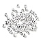 Opaque Acrylic Beads, Enamel Style, Cube with Letter, Letter L, 4.5x4.5x4.5mm, Hole: 2mm, 5500pcs/500g