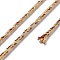 14M Two Tone Polyester Braided Cord, Round, Sienna, 2.5mm, about 15.31 Yards(14m)/Roll
