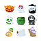 Halloween Luminous Resin Display Decoration, for Home Office Desk Decoration, Glow in the Dark, Mixed Shapes, Mixed Color, 20~29x20~28x16~31mm