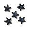 Glass Beads, Temperature Sensing Color Changing Beads, Star, Black, 14.5x16x5mm, Hole: 0.7mm
