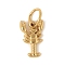 304 Stainless Steel Charms, with Jump Ring, Marine Animals, Golden, Lobster, 12x7x2mm, Hole: 3mm