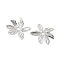 Brass Bead Caps, 6-Petal Flower, Platinum, 18.5x18.5x3.5mm, Hole: 2mm