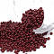 11/0 Grade A Round Glass Seed Beads, Baking Paint, FireBrick, 2.3x1.5mm, Hole: 1mm, about 48500pcs/pound