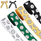 4 Rolls 4 Colors Sport Ball Print Grosgrain Ribbon, for Garment Accessories, Mixed Shapes, Mixed Color, Volleyball, 7/8 inch(22mm), about 5 yards/roll, 1 roll/color