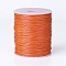 Korean Waxed Polyester Cords, Orange Red, 1mm, about 200yards/roll(600 feet/roll)
