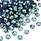 Preciosa® Crystal Hotfix Flatback Stones, Czech Crystal, Round(438 11 612 Chaton Rose VIVA 12 ®), 33400 200 Deep Sea AB, SS6(1.9~2.1mm)