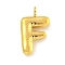 Ion Plating(IP) 304 Stainless Steel Pendants, Letter Charm, Golden, Letter F, 16.5x10x3mm, Hole: 2mm
