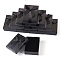 Rectangle Paper Jewelry Gift Boxes with Bowknot, Jewelry Organizer Case for Earrings, Bracelets, Rings Storage, Black, 6.8x9.1x3.1cm