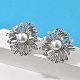 Серьги-гвоздики из латуни EJEW-S258-01P-2
