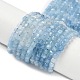 Нити бусин градиентного цвета натурального аквамарина G-G271-F01-3x3mm-2