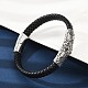 Плетеные браслеты из кожаного шнура из микрофибры BJEW-D304-09AS-1