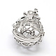 Филигранный круглый с сердечными подвесками из латуни KK-N0092-03M-NR-2