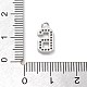 Латунные микропаве прозрачные подвески с фианитом ZIRC-I067-02G-3