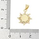Латунные микро проложить кубического циркония подвески KK-Q028-29G-02-3
