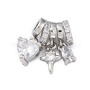 Латунные микро проложить кубического циркония подвески KK-P289-03P