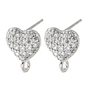 Латунные серьги-гвоздики из циркония KK-Z102-12P