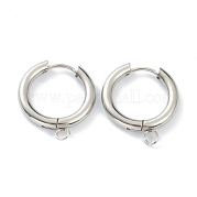 Фурнитура для сережек-колец Huggie Hoop из нержавеющей стали 201 STAS-P283-01G-P