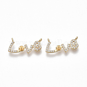 Латунные микропейв с кубическим цирконием KK-S356-045G-NF