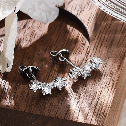 Серьги-гвоздики из циркония EJEW-D288-20P-1