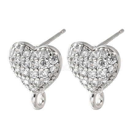 Латунные серьги-гвоздики из циркония KK-Z102-12P-1