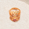 Hollow Geometric Heavy Duty Brass Pave Cubic Zirconia Adjustable Finger Rings for Women, Round, Camellia, 18mm, Inner Diameter: 16mm~18mm