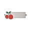 304 Stainless Steel Red Enamel Connector Charms, Cherry Links, Stainless Steel Color, 30x11x1mm, Hole: 1.2mm