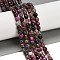 Natural Agate Beads Strands, Dyed & Heated, Round, Faceted, Flamingo, 6mm, Hole: 1mm, about 61~62pcs/strand, 14.09''~14.29''(35.8~36.3cm)