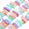 Electroplated Natural Quartz Crystal Beads Strands, Dyed, Nuggets, Mixed Color, 20~39x5~12mm, Hole: 1~1.5mm, about 15.7 inch(40cm).