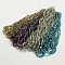 Electroplate Glass Beads Strands, AB Color Plated, Faceted, Cube, Mixed Color, 7~8x7~8x7~8mm, Hole: 1.5mm, about 97~100pcs/strand, 70~71cm