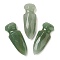 Natural Green Aventurine Craved Sword Model Ornament, for Desk Home Display Decorations, 52~52.5x20~20.5x12~12.5mm