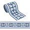 5M Polyester Printed Ribbons, Dark Blue, 3-1/2~3-5/8 inch(90~92mm)
