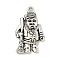 Tibetan Style Alloy Pendants, Soldier Charms, Nickel, Antique Silver, 26x15.5x3mm, Hole: 1.6mm