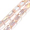 Transparent Glass Beads Strands, AB Color Plated, Faceted Column, Misty Rose, 6x4mm, Hole: 0.8mm, about 80pcs/strand, 20.08''~20.47''(51~52cm)