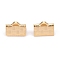 304 Stainless Steel Ribbon Crimp Ends, Golden, 7x10x5mm, Hole: 1.2x0.5mm