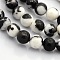 Round Natural Zebra Jasper Gemstone Beads Strands, 8mm, Hole: 1mm, about 45~48pcs/strand, 15 inch