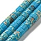 Synthetic Imperial Jasper Dyed Beads Strands, Disc, Heishi Beads, Deep Sky Blue, 4~4.5x2~3mm, Hole: 0.7mm, about 140~141pcs/strand, 14.88''~15.12