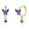 S925 Silver Butterfly Ear Cuffs with Multicolor Zirconia, Elegant Earrings